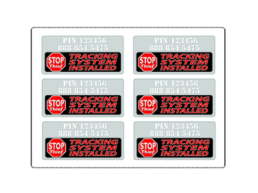 UVlabels6 - Preprinted serialized UV permanent parts marking labels - 100 sets of 6 each